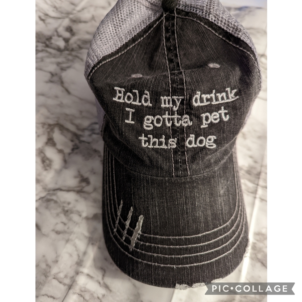 Distressed Gray Baseball Cap